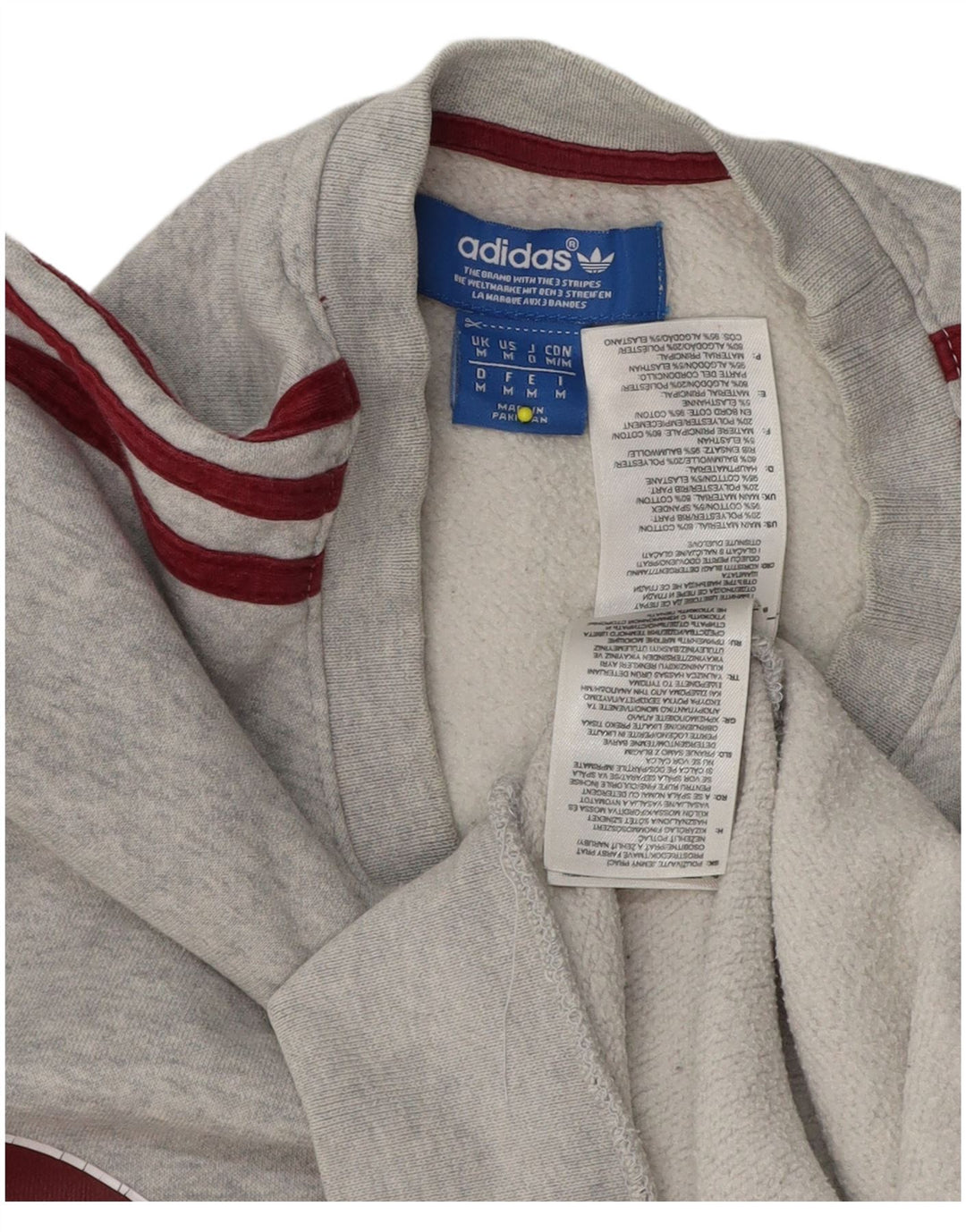 Мужской свитер с рисунком Adidas, хлопковый джемпер среднего серого цвета