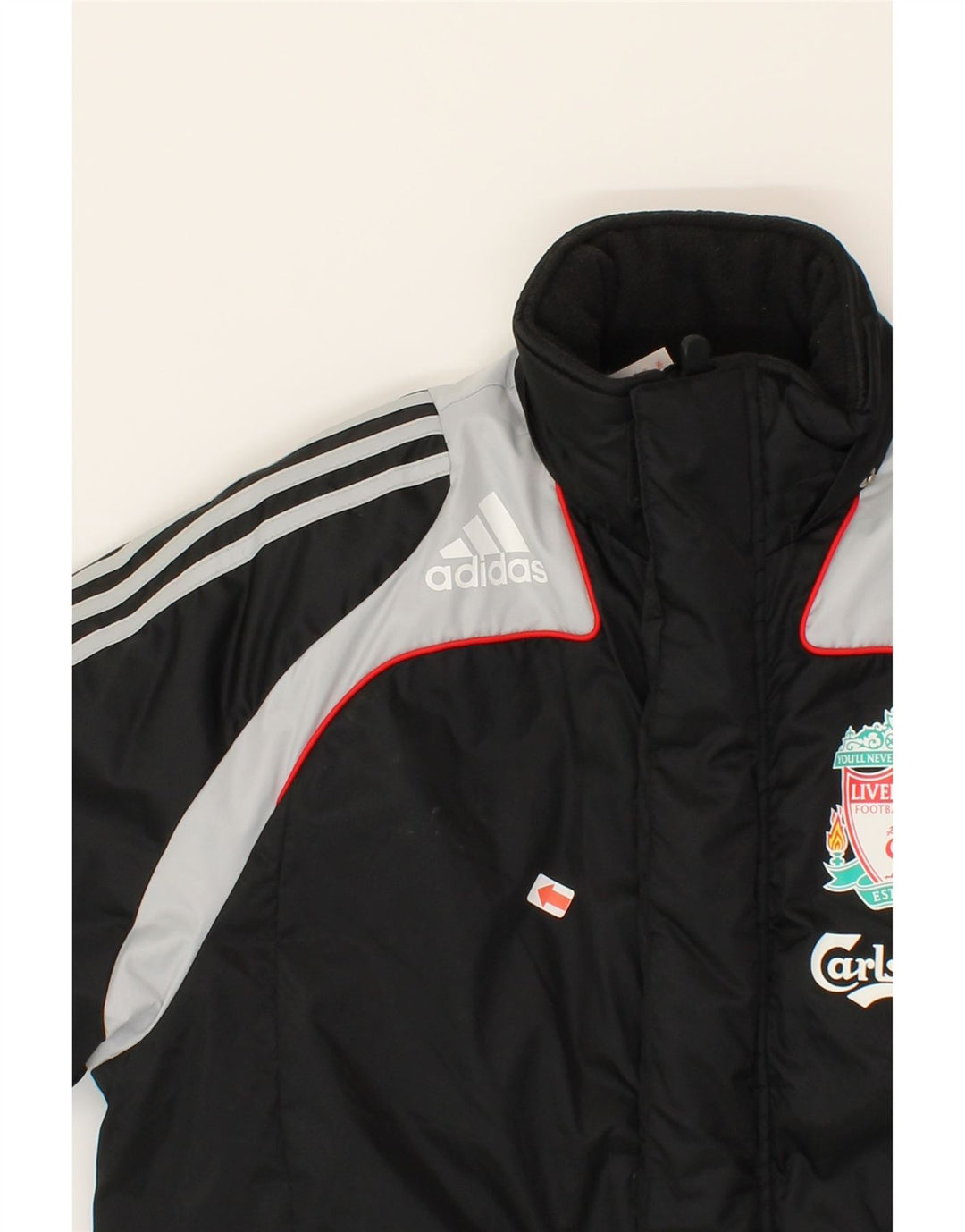 ADIDAS Boys Graphic Windbreaker Jacket 13-14 Years Black Colourblock Vintage Adidas and Second-Hand Adidas from Messina Hembry 