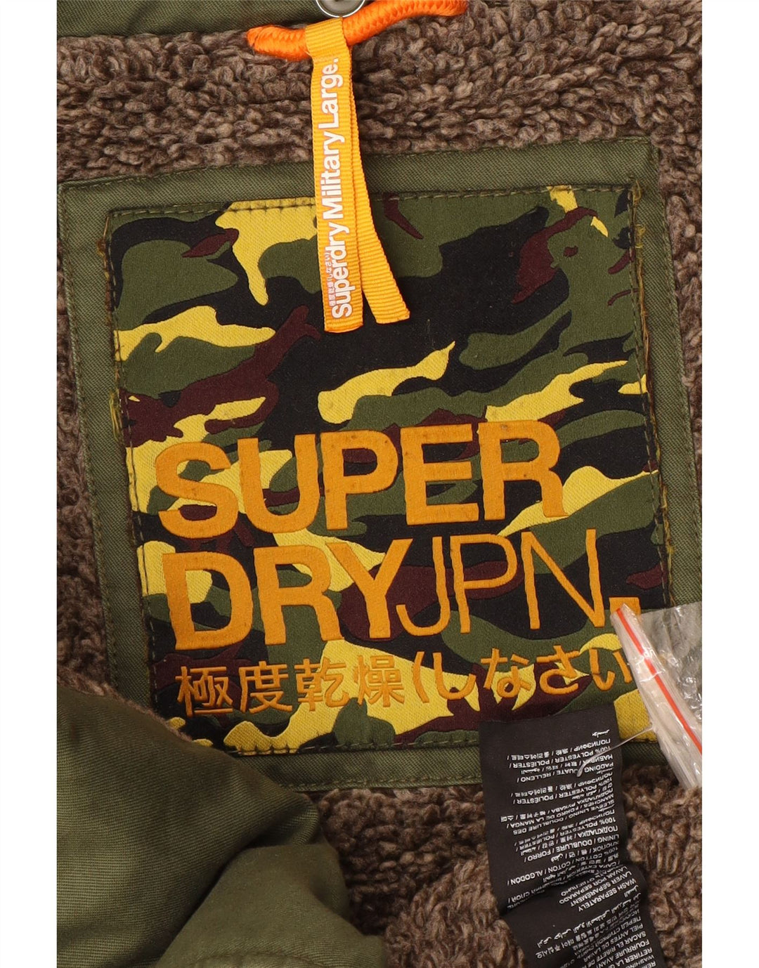 Мужская куртка Superdry в стиле милитари UK 40, большая зеленая, хлопок