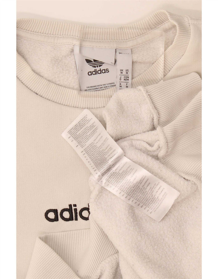 Мужской свитшот Adidas с рисунком, хлопковый джемпер среднего бежевого цвета