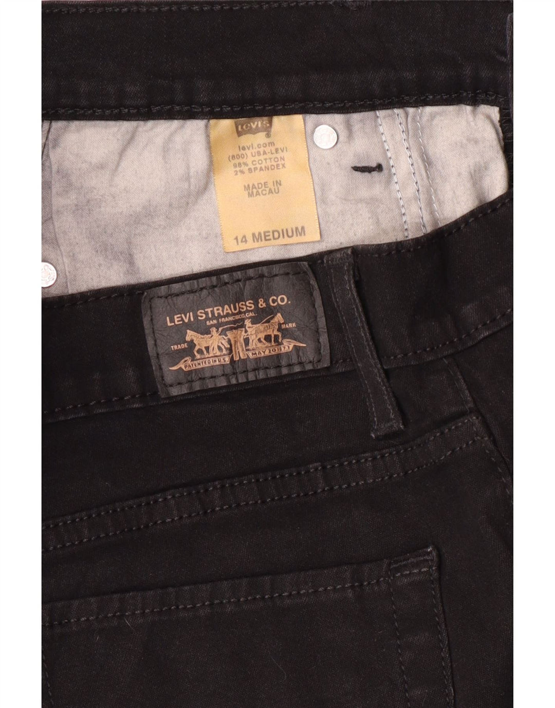 Женские джинсы Levi's 512 идеально облегающие джинсы США 14 XL W32 L32 черные