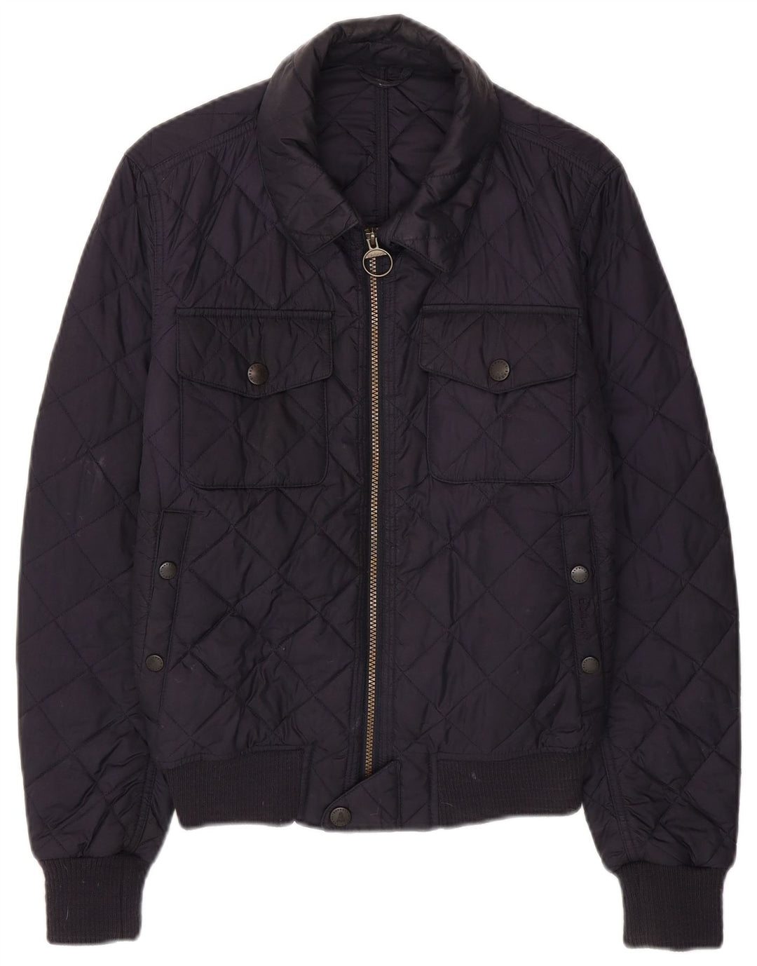 Мужская стеганая куртка Barbour UK 36, маленькая, темно-синяя, полиамид
