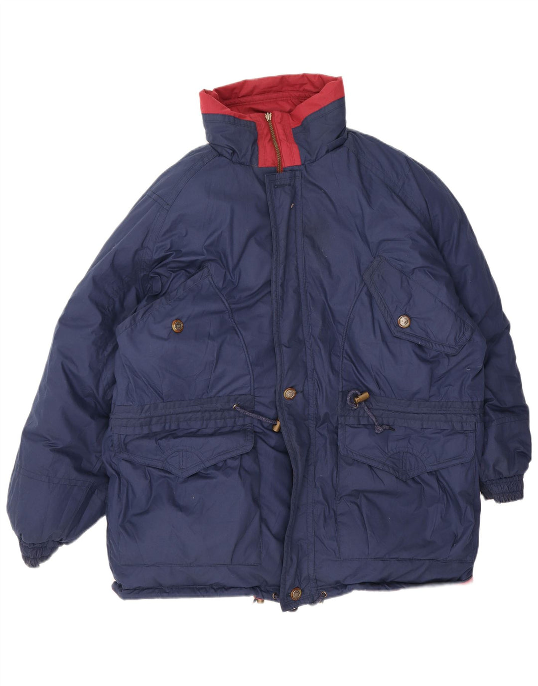 Винтажная мужская оверсайзная двусторонняя стеганая куртка UK 40, большая красная