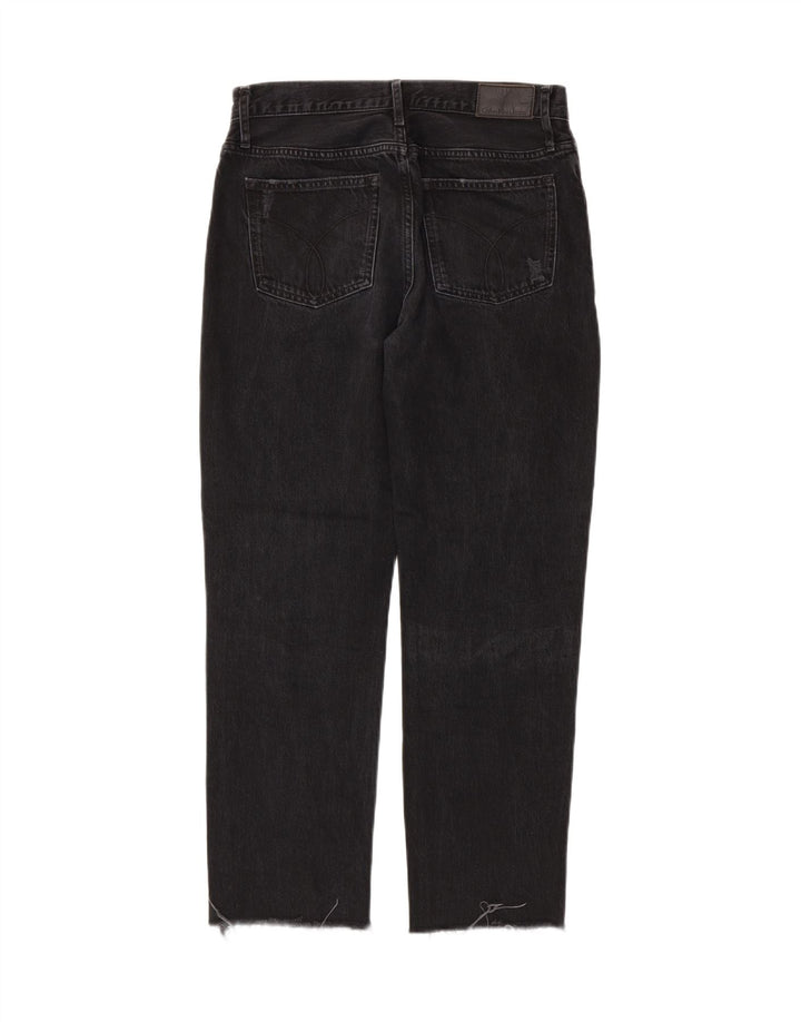 CALVIN KLEIN Womens Distressed Straight Jeans W27 L27 Grey Cotton Vintage Calvin Klein and Second-Hand Calvin Klein from Messina Hembry 
