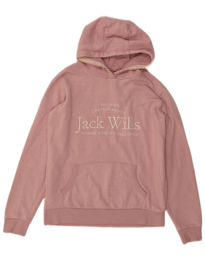 Джемпер с капюшоном JACK WILLS для девочек 14-15 лет, розовый хлопок
