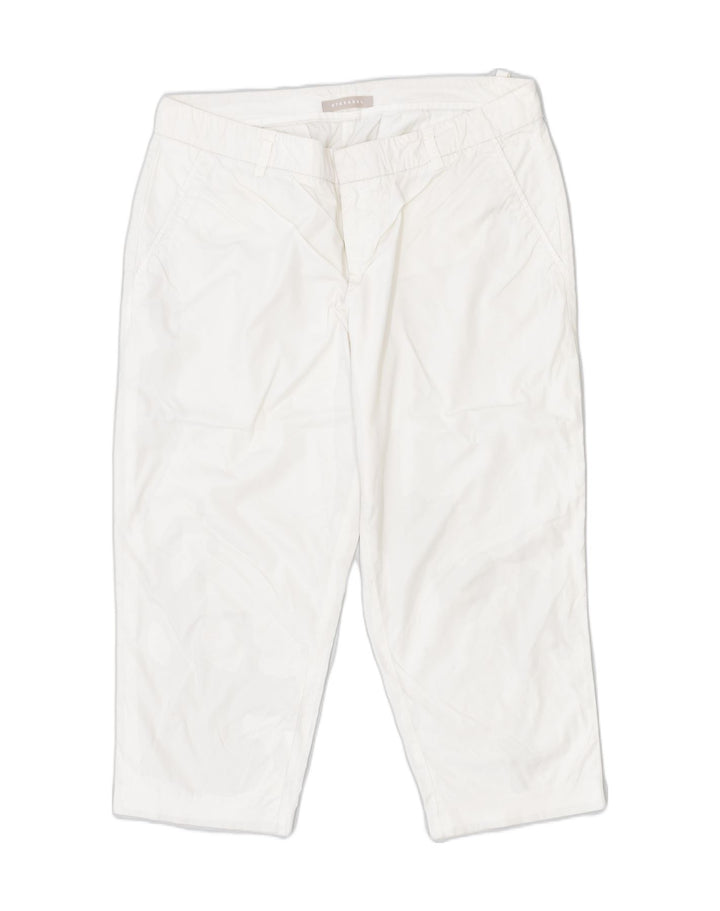 STEFANEL Womens Bermuda Shorts W34 Large White Cotton | Vintage | Thrift | Second-Hand | Used Clothing | Messina Hembry 