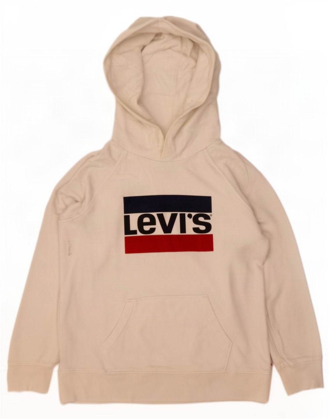 Мужской джемпер с капюшоном Levi's, маленький белый, хлопковый