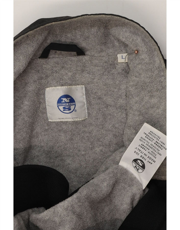 Мужская куртка-бомбер NORTH SAILS UK 40, большая, черная, полиамид