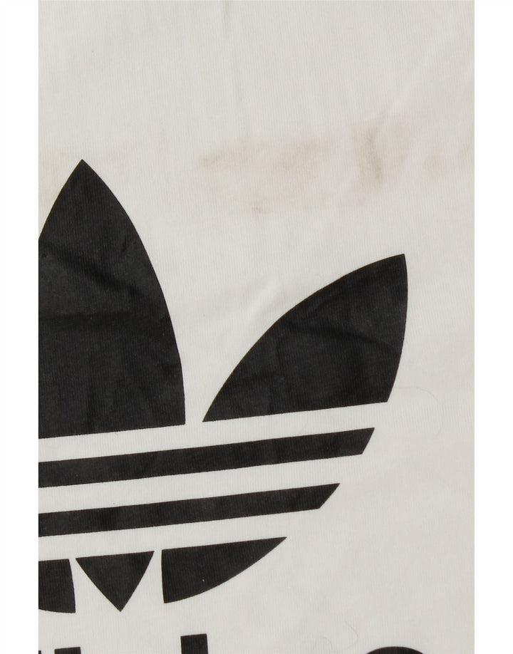 Мужская футболка Adidas с рисунком, маленький белый хлопок