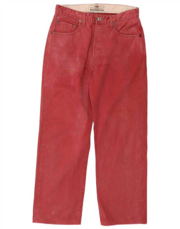 Мужские прямые джинсы Levi's 401 W31 L26 красные, хлопок