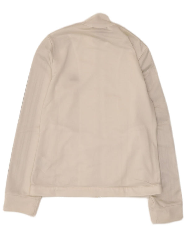 Adidas Womens Tracksuit Top Jacket UK 10 Small White Polyester