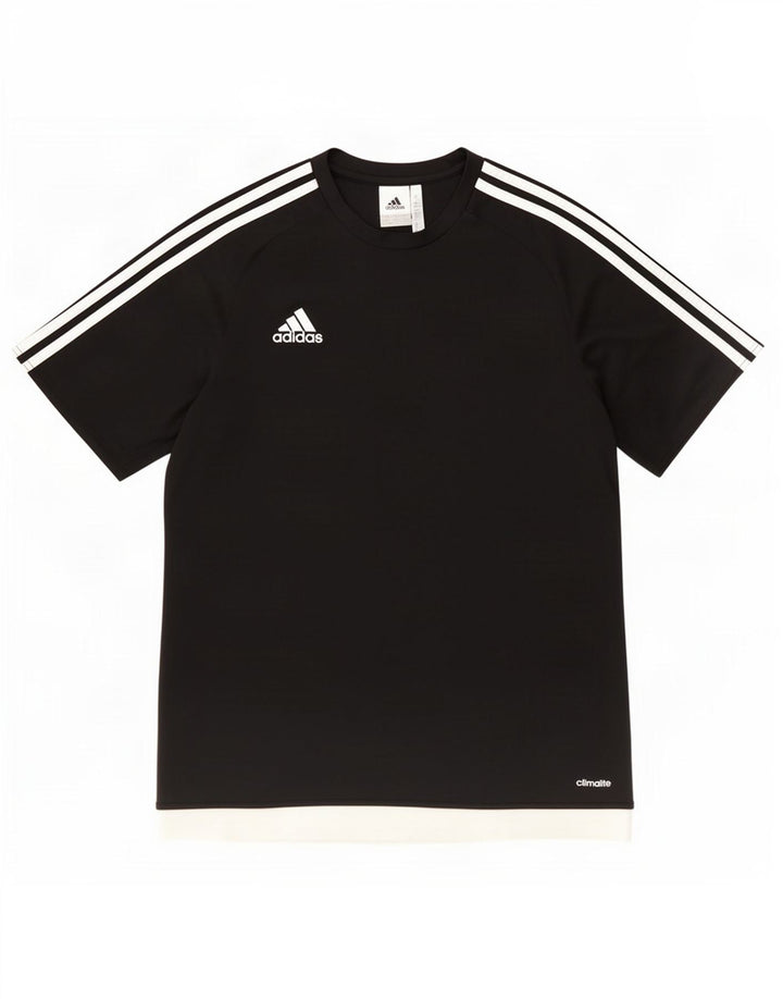 Мужская футболка Adidas Climalite, большой черный полиэстер с цветными блоками