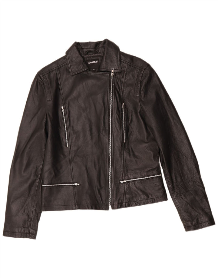 Куртка женская кожаная байкерская для скутера IT 42 Medium Black