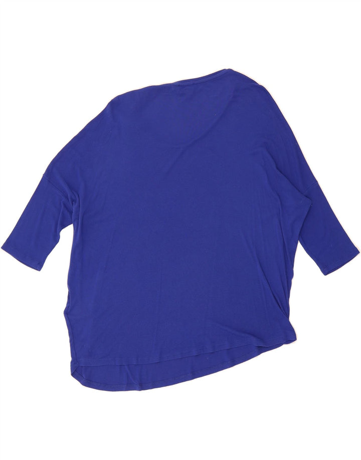 PHASE EIGHT Womens Longline Batwing Top 3/4 Sleeve UK 12 Medium  Blue Vintage Phase Eight and Second-Hand Phase Eight from Messina Hembry 