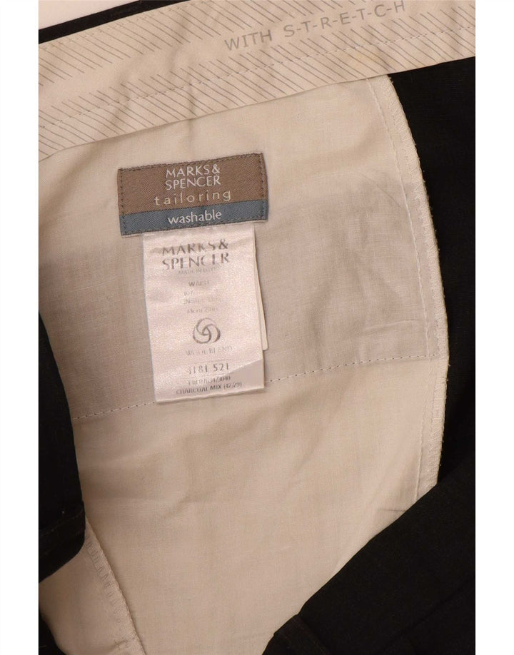 Мужские костюмные брюки Marks & Spencer W40 L29 серые из полиэстера
