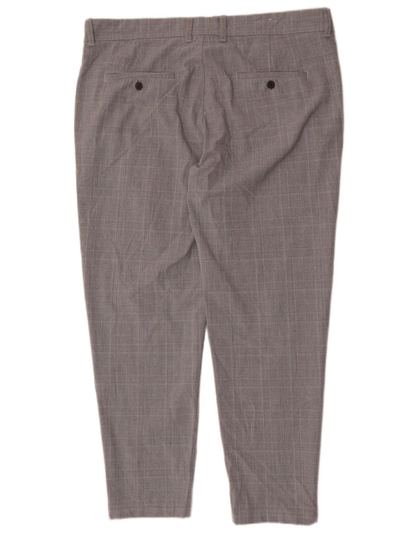 Мужские узкие брюки-чиносы Zara EU 48 XL W38 L28 серые в клетку