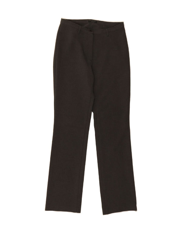 SISLEY Womens Straight Casual Trousers IT 42 Medium W28 L31 Black