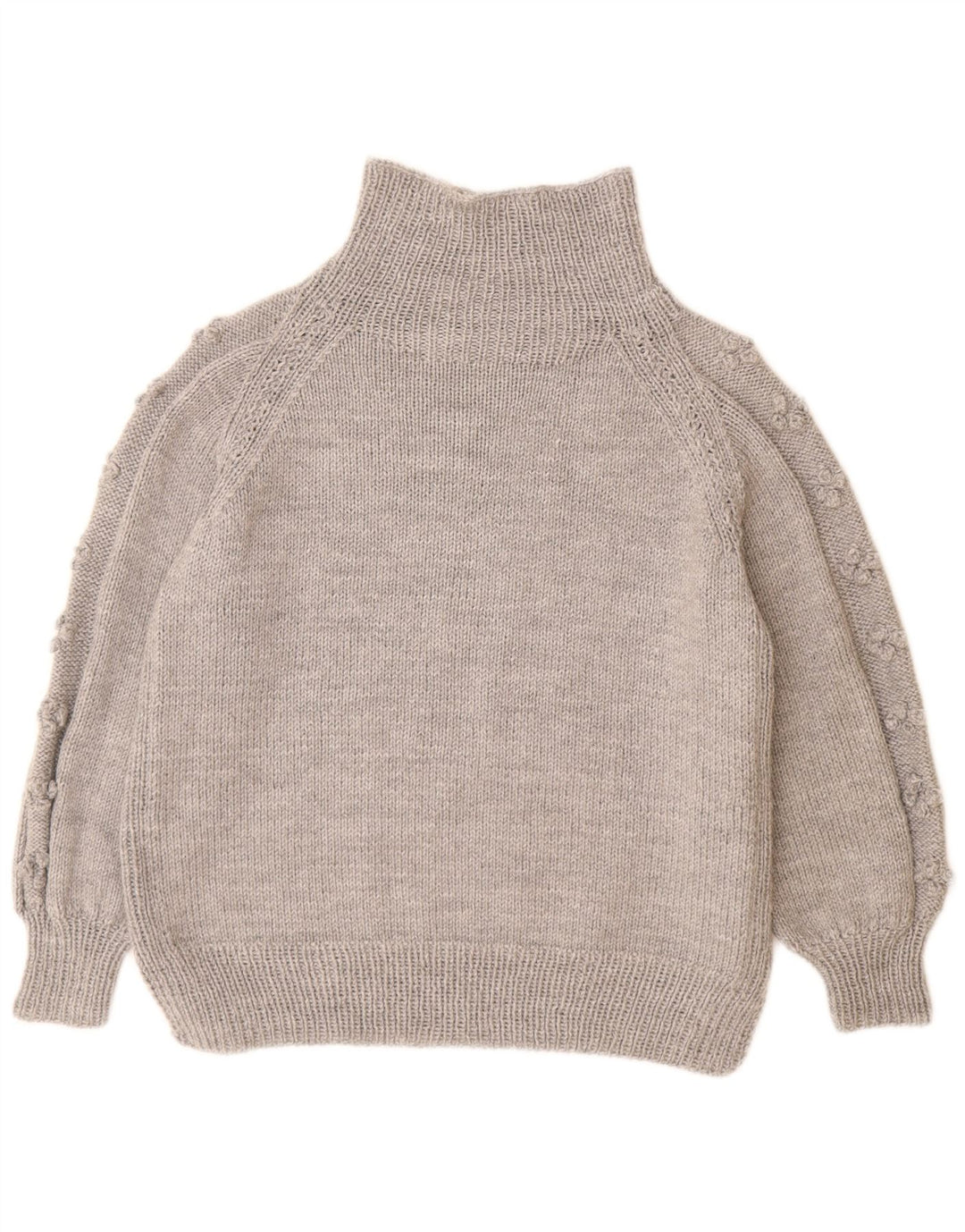 ВИНТАЖНЫЙ женский джемпер с высоким воротником, Великобритания 14, большой серый цвет