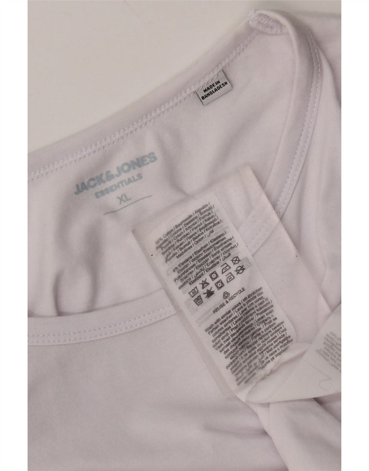 Мужской топ Jack & Jones с длинным рукавом XL, белый хлопок