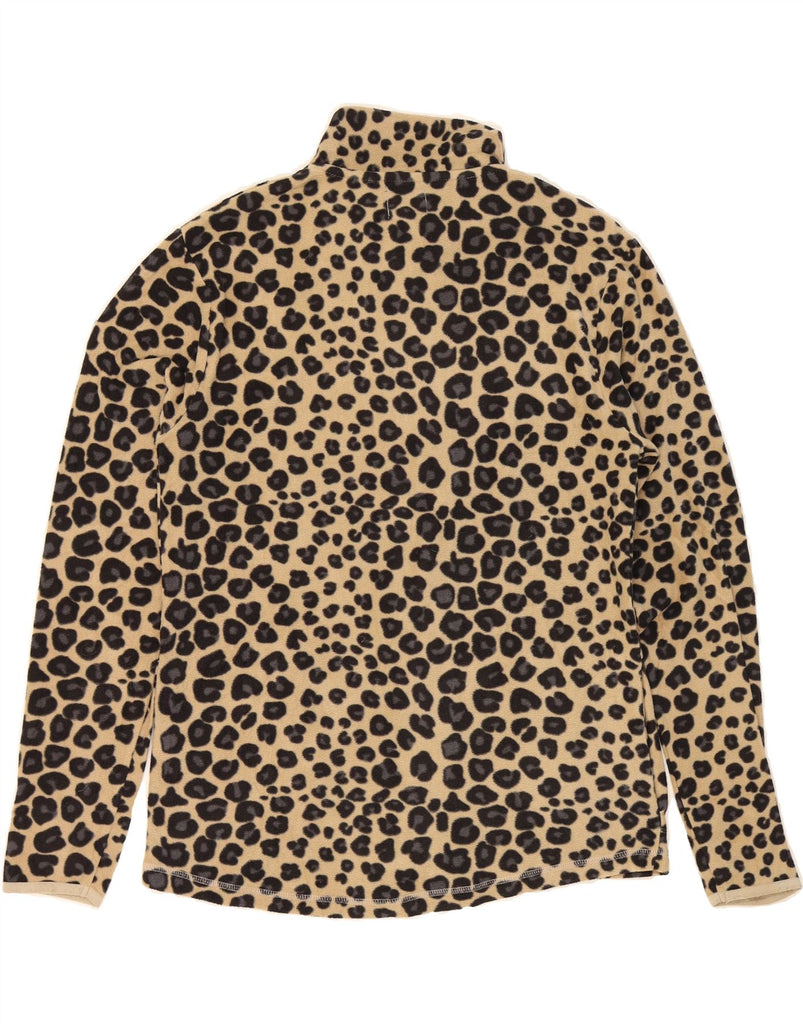 AVIREX Womens Zip Fleece Jacket UK 20 2XL Beige Animal Print Polyester Vintage Avirex and Second-Hand Avirex from Messina Hembry 