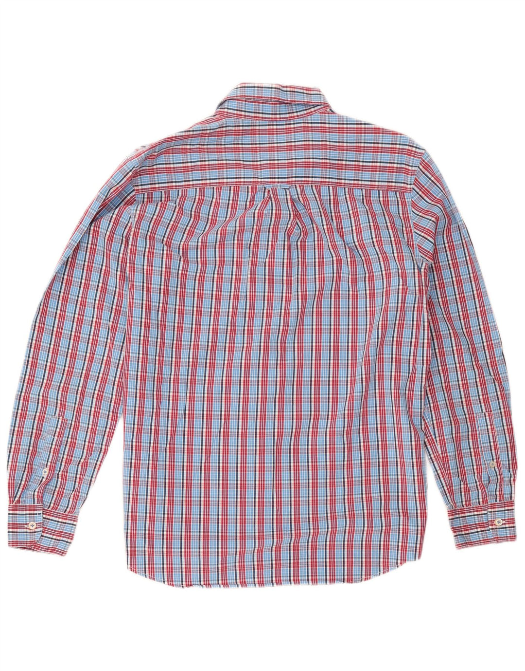 Мужская рубашка Chaps, хлопковая синяя клетка среднего размера