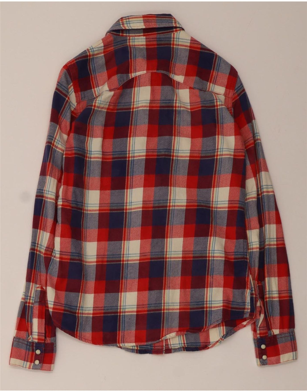 LEVI'S Mens Classic Fit Flannel Shirt XS Red Check Cotton Vintage Levi's and Second-Hand Levi's from Messina Hembry 