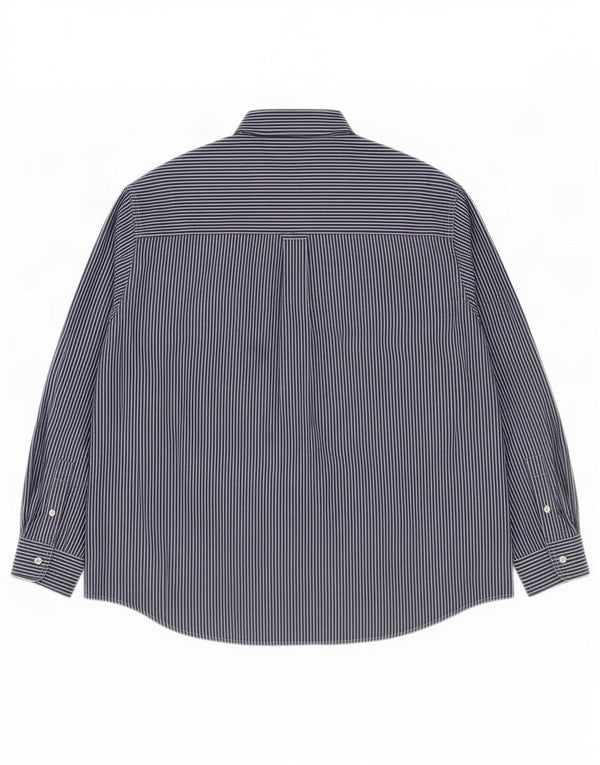 Мужская рубашка Chaps 2XL, темно-синяя, хлопковая в тонкую полоску