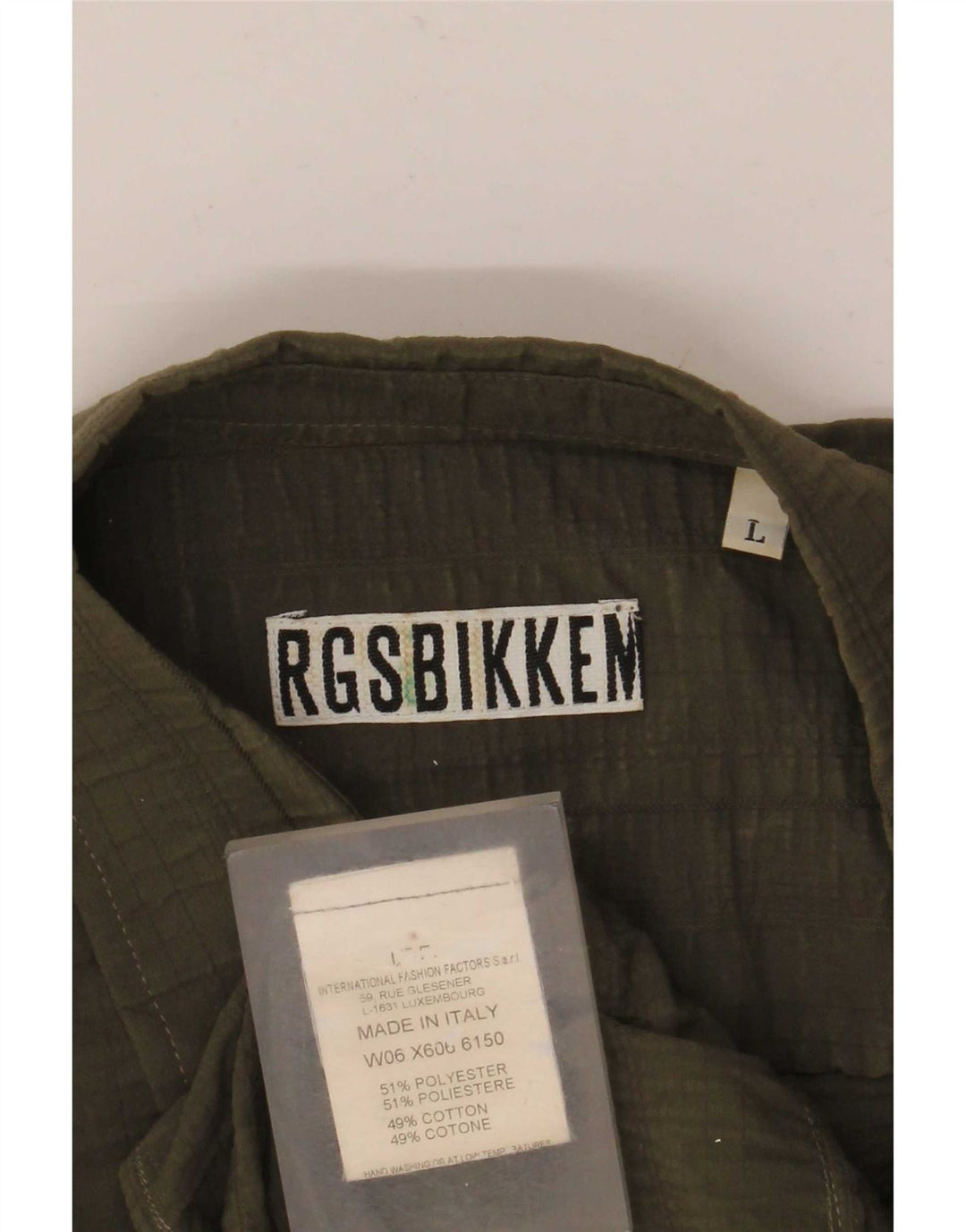Мужская рубашка Bikkembergs, большой размер, цвет хаки, полиэстер
