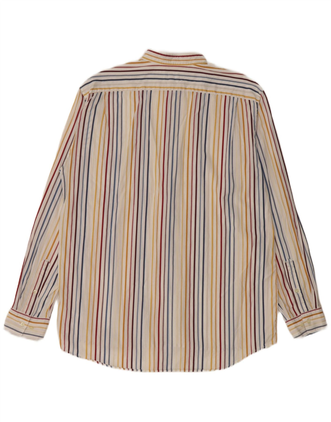 Мужская рубашка LACOSTE, размер 42, большой хлопок в разноцветную полоску