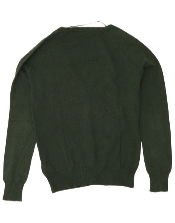 Женский кардиган Zara UK 12, хлопковый средний зеленый цвет