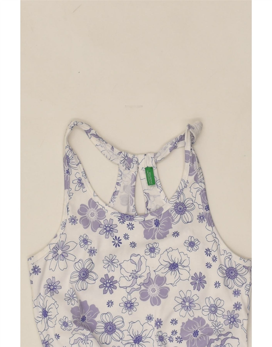 BENETTON Girls Sundress 5-6 Years White Floral | Vintage Benetton | Thrift | Second-Hand Benetton | Used Clothing | Messina Hembry 
