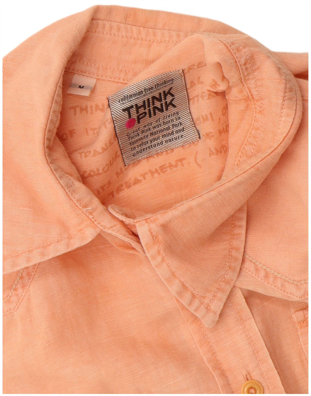Женская рубашка без рукавов Think Pink UK 12, хлопок среднего оранжевого цвета