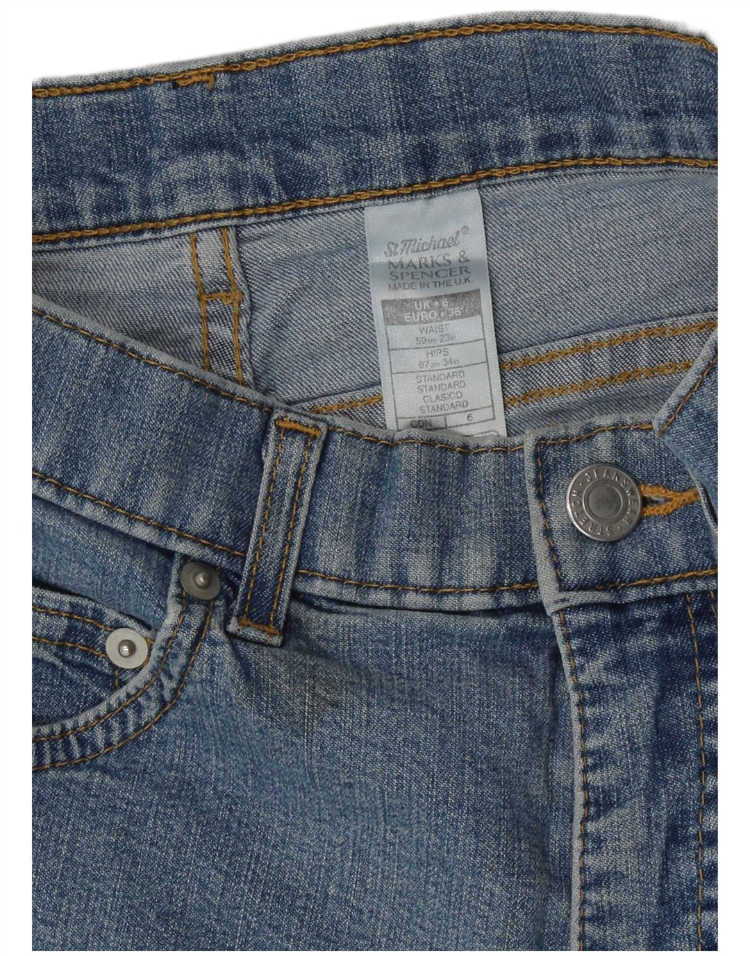 Женские джинсовые шорты Marks & Spencer UK 8, маленькие, W23, синие, хлопок