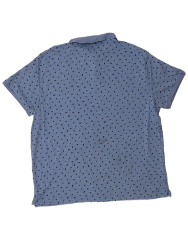 Мужская рубашка поло узкого кроя POLO RALPH LAUREN 2XL, синяя пятнистая