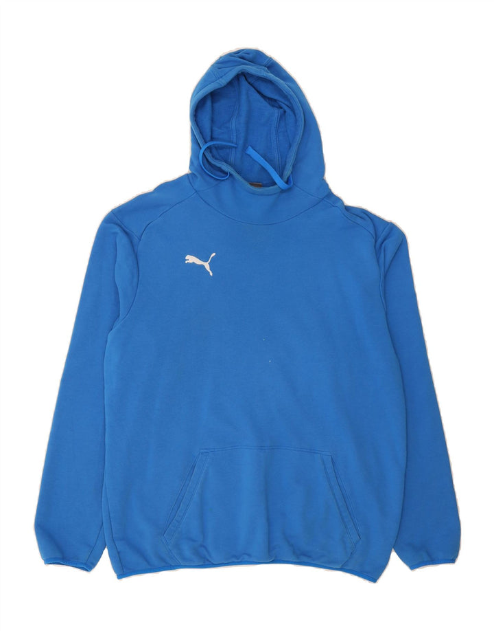 PUMA Mens Hoodie Jumper XL Blue Cotton Vintage Puma and Second-Hand Puma from Messina Hembry 
