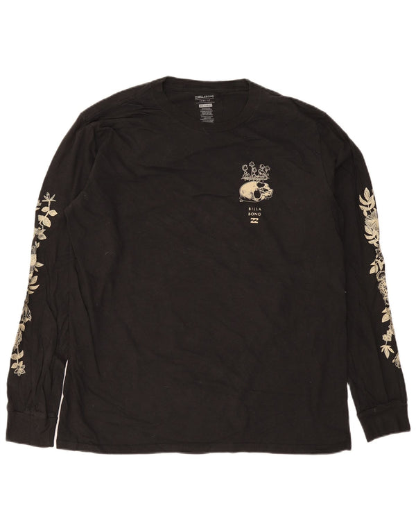 Мужской топ Billabong Core Fit Slim Fit с графическим рисунком и длинным рукавом 2XL, черный хлопок