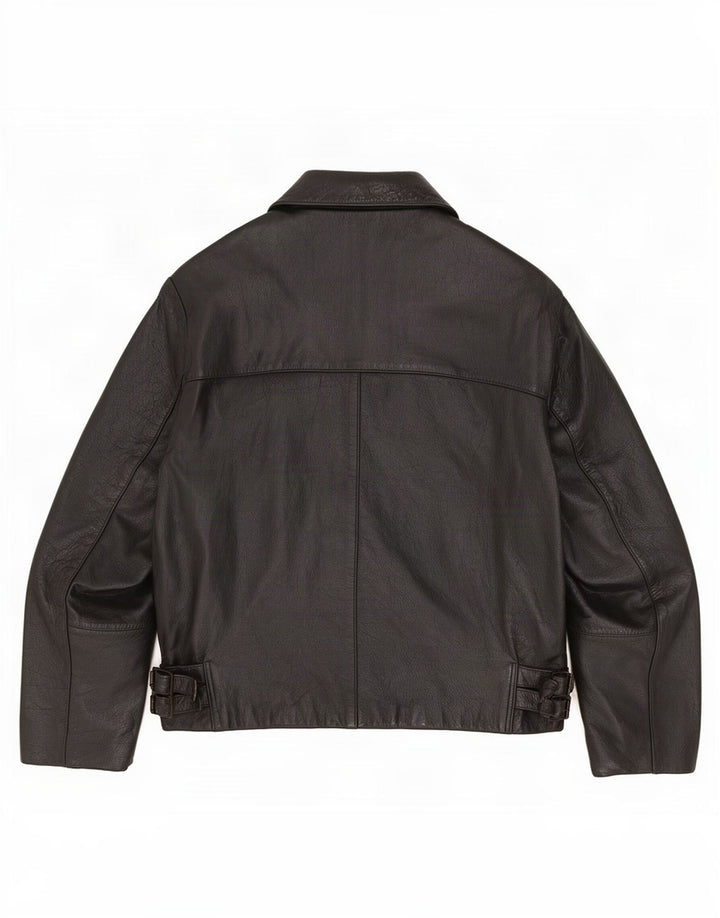 Винтажная мужская кожаная куртка UK 42 XL, черная