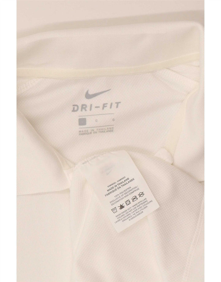 Мужская рубашка-поло Nike Dri Fit, большая белая полиэстер