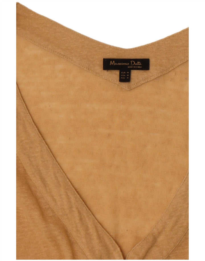 Женский кардиган с коротким рукавом Massimo Dutti UK 14 Medium Beige