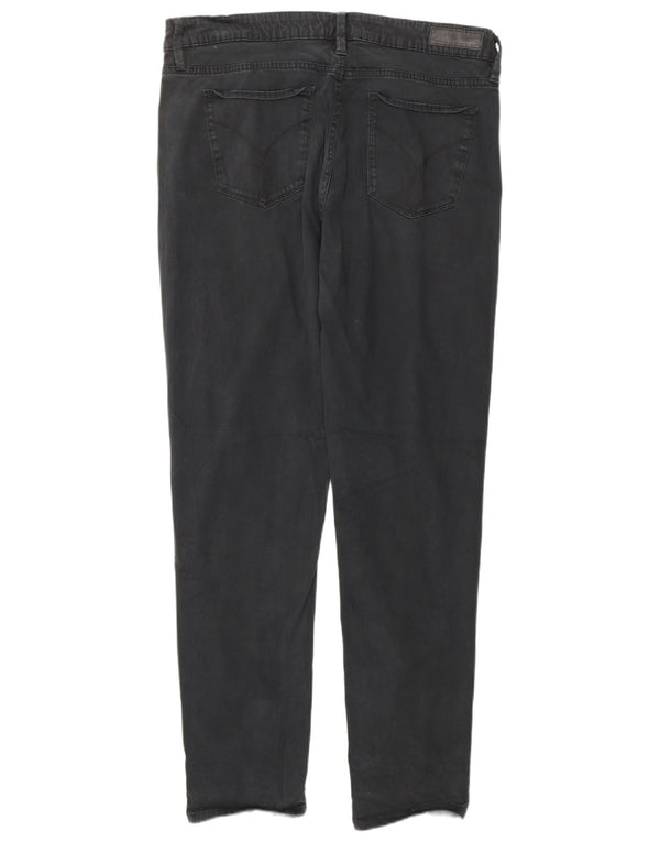 Женские узкие джинсы CALVIN KLEIN США 14 XL W34 L32, черный хлопок