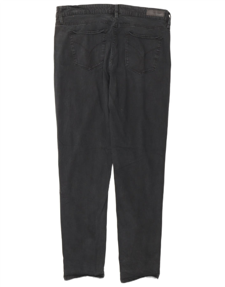 Женские узкие джинсы CALVIN KLEIN США 14 XL W34 L32, черный хлопок