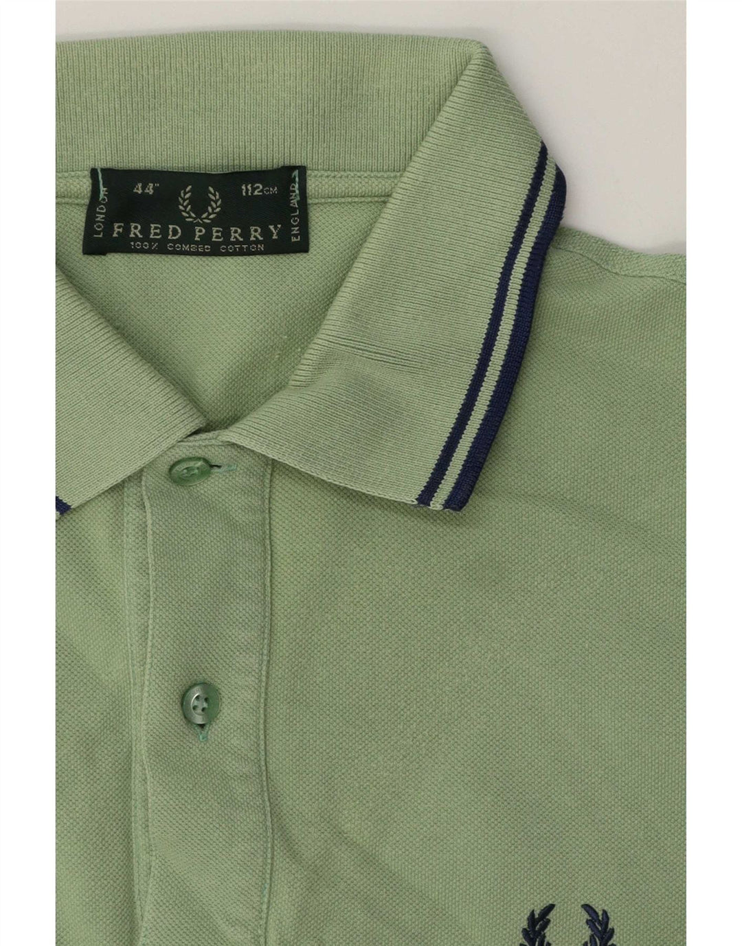 Мужская рубашка-поло Fred Perry, хлопок среднего зеленого цвета
