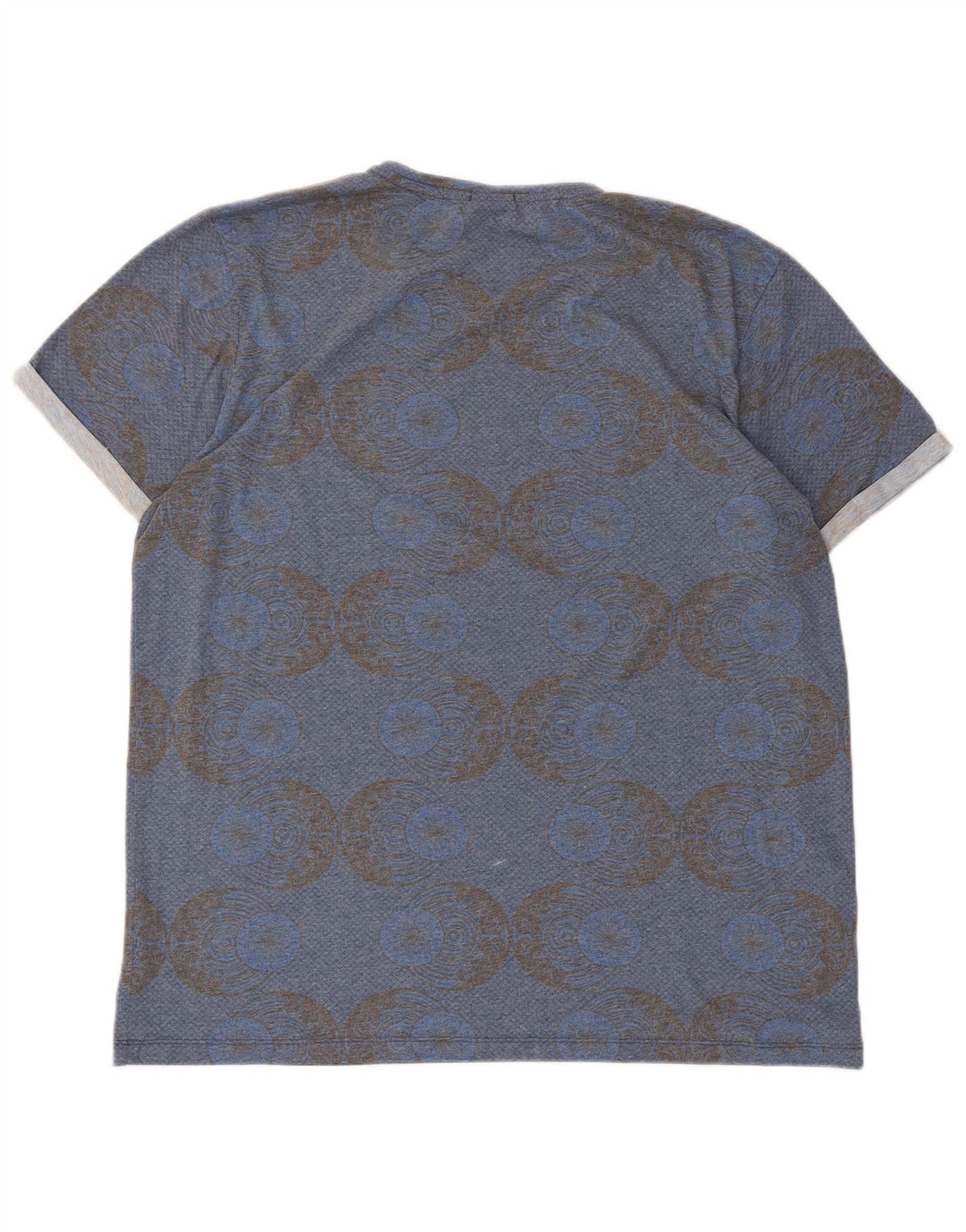 Мужская футболка с рисунком Jack & Jones Top 2XL, синяя, полиэстер с геометрическим рисунком