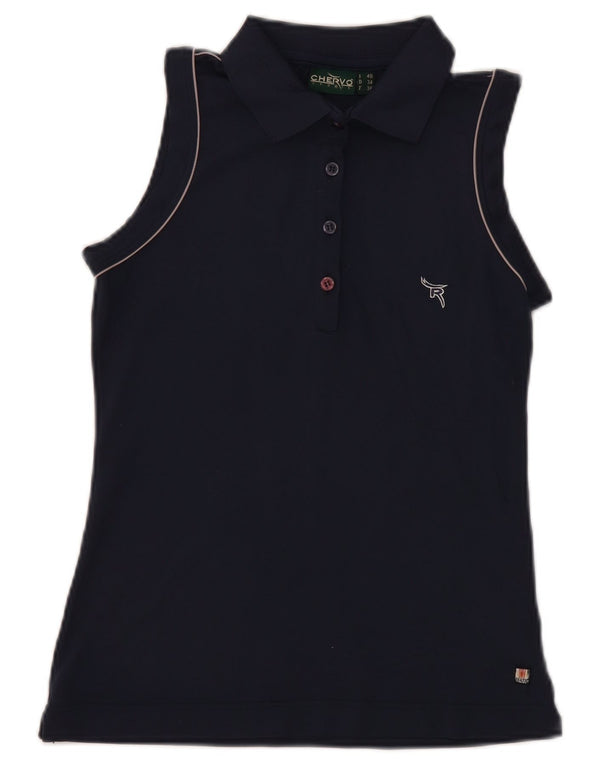 Женская рубашка-поло без рукавов Chervo IT 40 Small Navy Blue Полиамид Sports