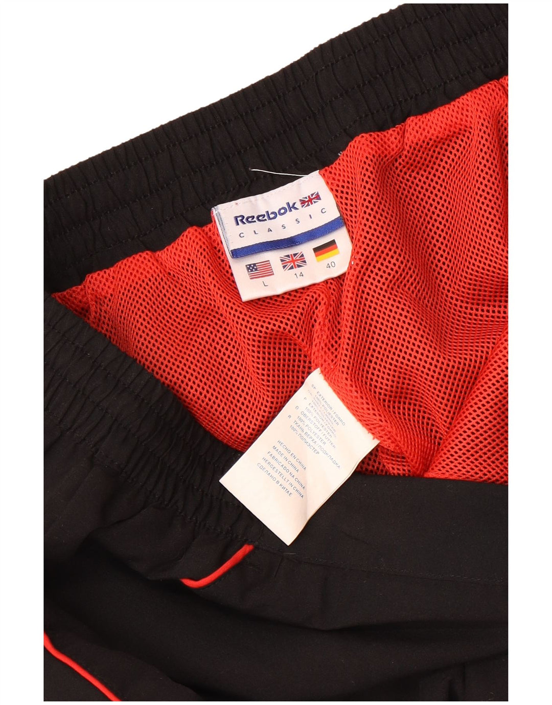 Женские спортивные брюки Reebok UK 14, большие черные, полиэстер