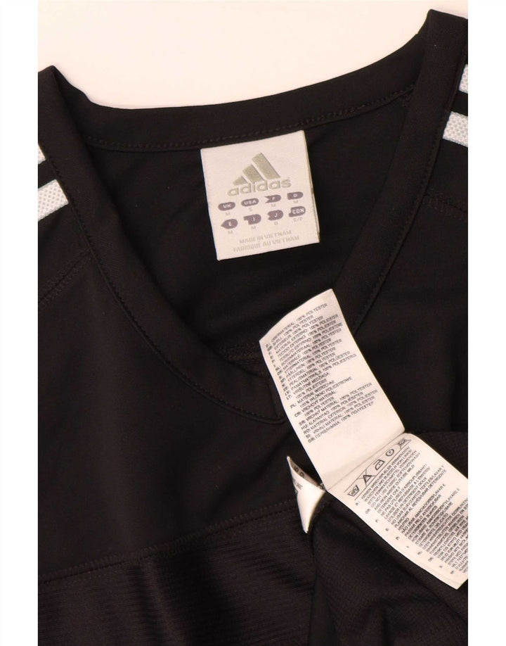 Мужская футболка Adidas Climacool, средний черный, полиэстер с цветными блоками