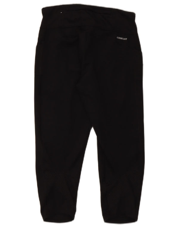 Женские леггинсы-капри Adidas Aeroready UK 8/10, маленькие черные из полиэстера