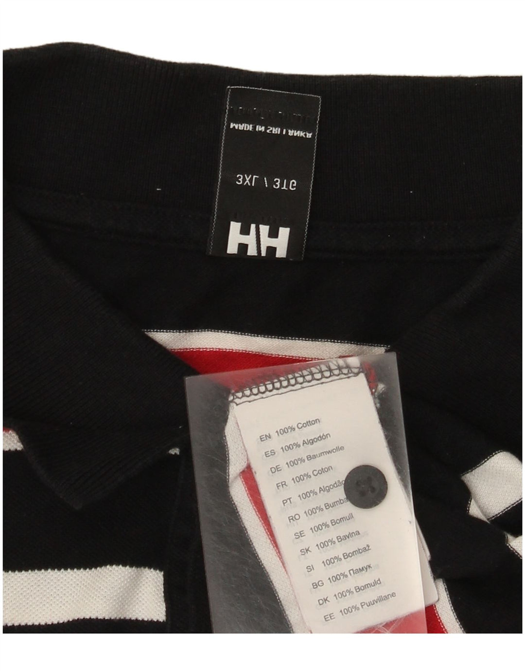 Мужская рубашка-поло Helly Hansen 3XL, хлопок в разноцветную полоску