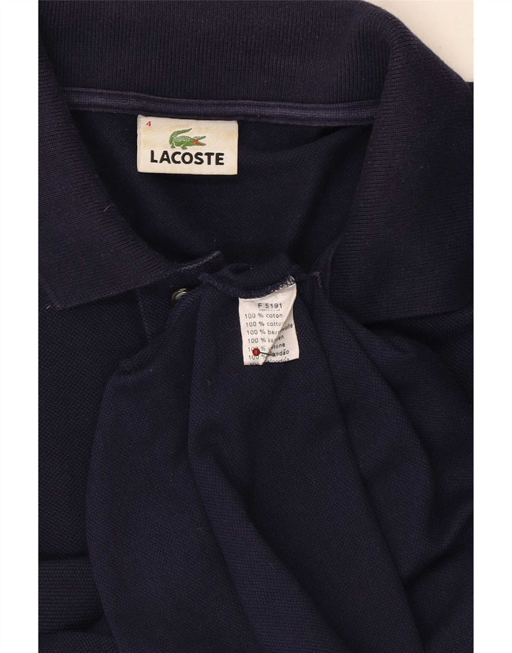 Мужская рубашка-поло с длинным рукавом Lacoste, размер 4, средний темно-синий, хлопок