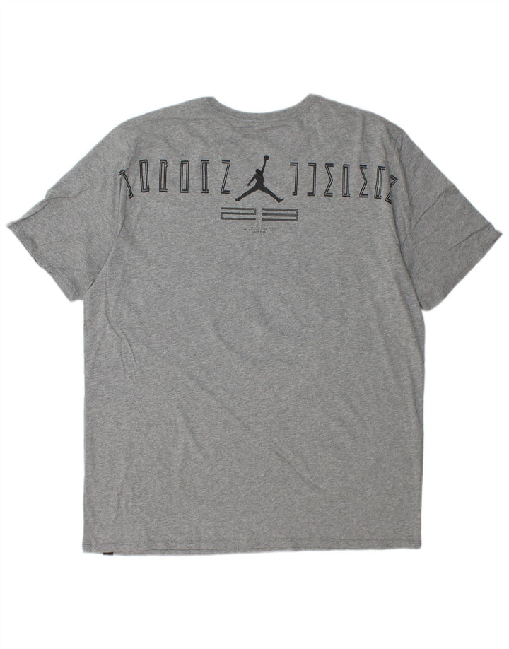 Мужская футболка с рисунком Jordan Top XL, серый хлопок